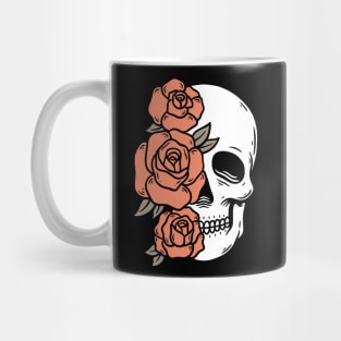 Skull with Rose Flowers Mug